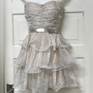 Delia’s size 3 snow leopard dress HOCO